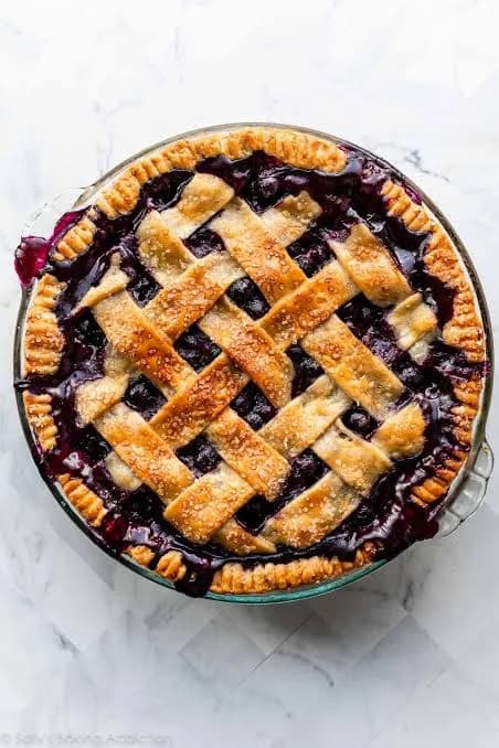 Fresh Blueberry Pie with 100% Whole-Wheat Crust